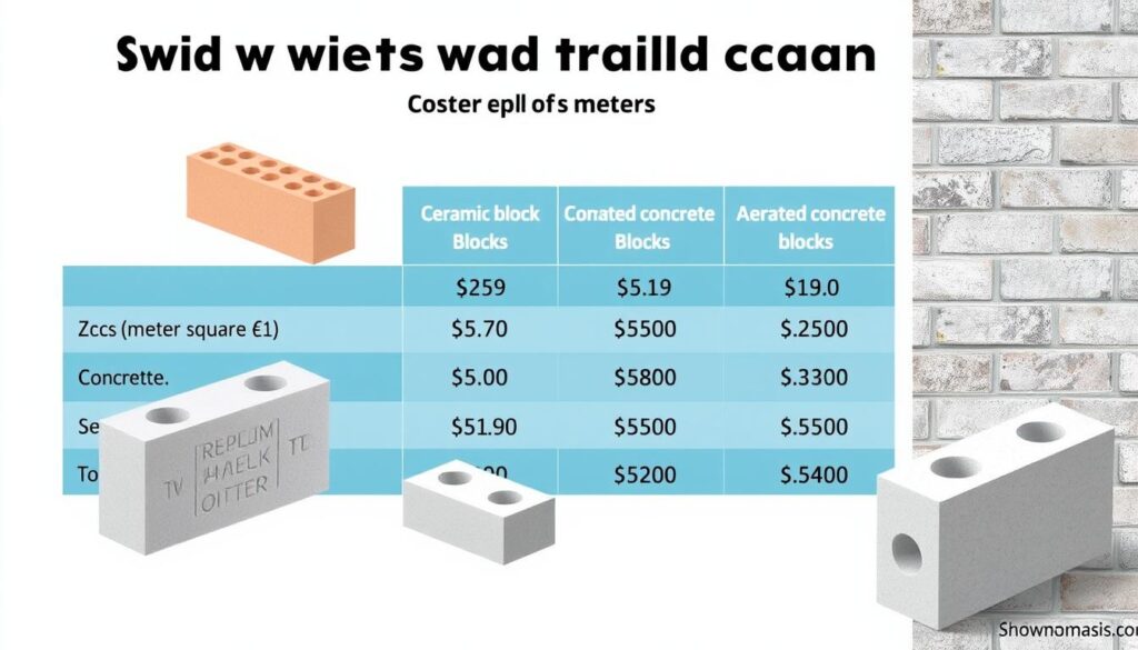 Porównanie kosztów różnych rodzajów pustaków na metr kwadratowy muru Porównanie kosztów różnych rodzajów pustaków na metr kwadratowy muru