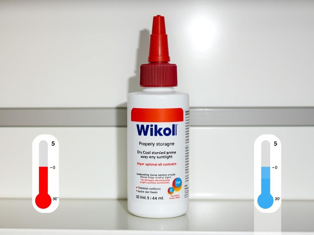 Prawidłowe przechowywanie kleju wikol w zamkniętym pojemniku Prawidłowe przechowywanie kleju wikol w zamkniętym pojemniku