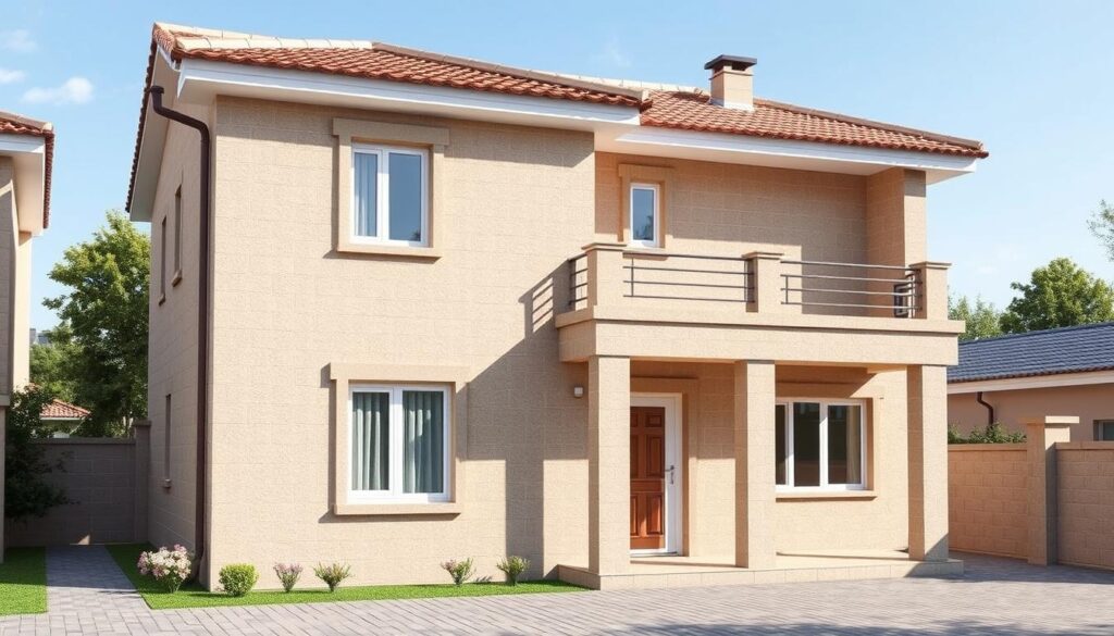 Ukończony dom jednorodzinny zbudowany z pustaków ceramicznych Ukończony dom jednorodzinny zbudowany z pustaków ceramicznych