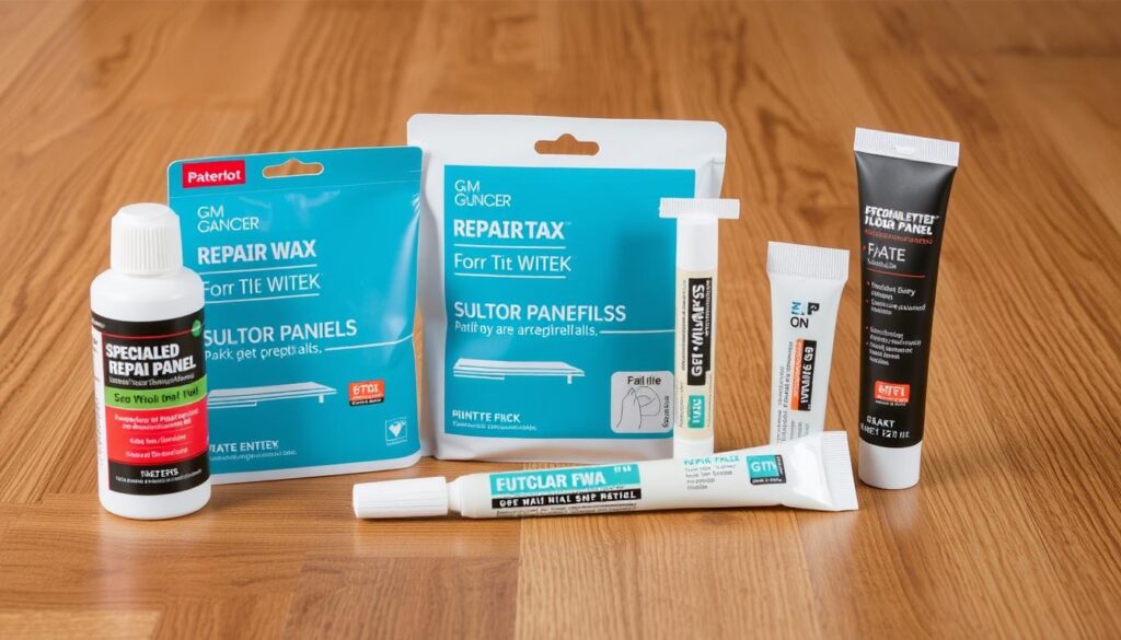 Zestaw specjalistycznych produktów do naprawy rys na panelach podłogowych Zestaw specjalistycznych produktów do naprawy rys na panelach podłogowych